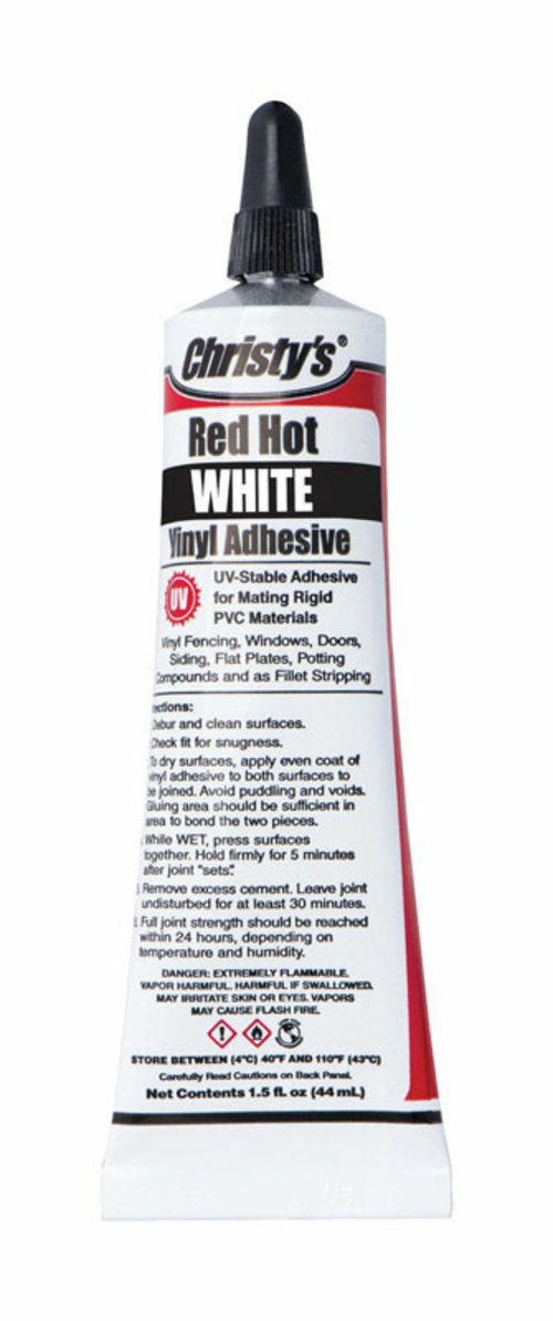 Christys 4614236 PVC & Vinyl Christys Red Hot Adhesive  White - 1.