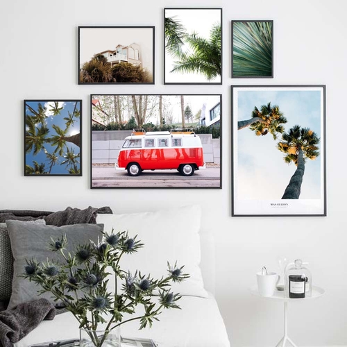 Tropical Landscape Poster Palm Tree Bus