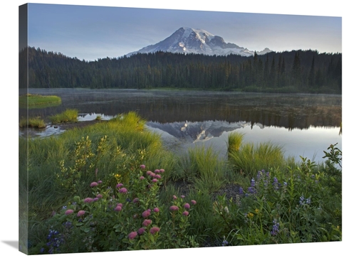Global Gallery GCS-396890-2432-142 24 x 32 in. Mount Rainier & Reflect