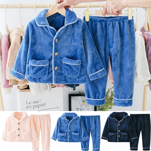 Toddler Kids Baby Girls Boys Solid Plush Pocket