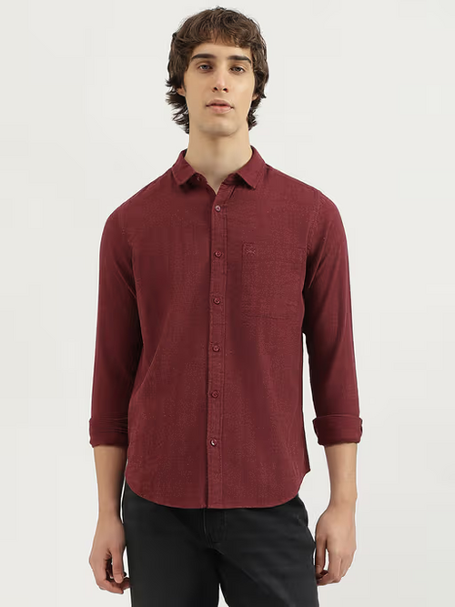 Men'S Full Sleeve Solid Cotton Blend Shirt For Men (Size-S)