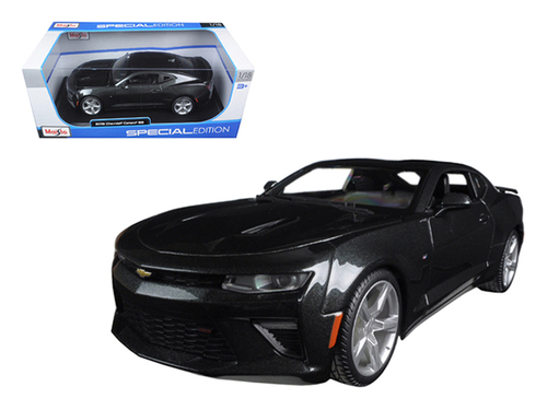 2016 Chevrolet Camaro SS Dark Gray Metallic 1/18 Diecast Model Car by