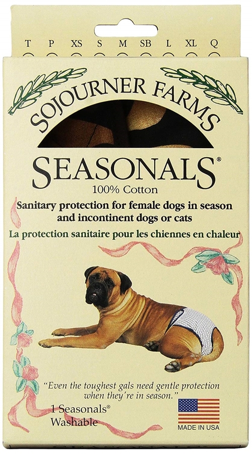 Seasonals 41106ZBR Washable Female Dog Diaper, Zebra - Fits Petite