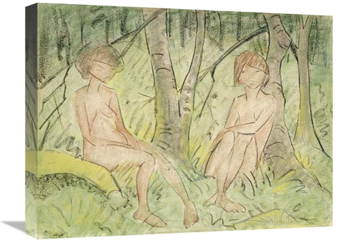 Global Gallery GCS-266922-22-142 22 in. Two Women in the Forest Art Pr