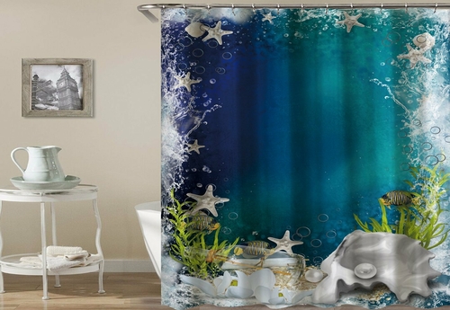 Ocean's Bottom Shower Curtain