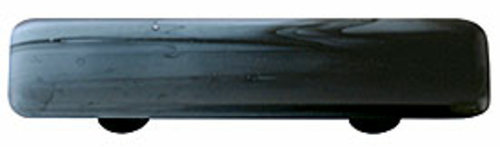 Hot Knobs HK2059-PB Black Swirl Powder Blue Rectangle Glass Cabinet Pu