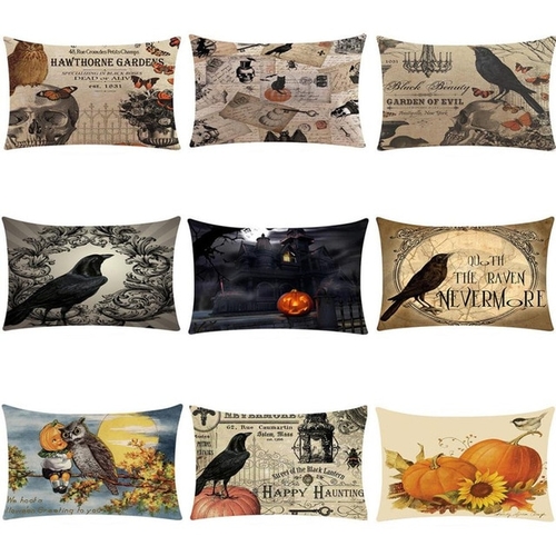 2018 Halloween Rectangle Pillow Cover Living Room