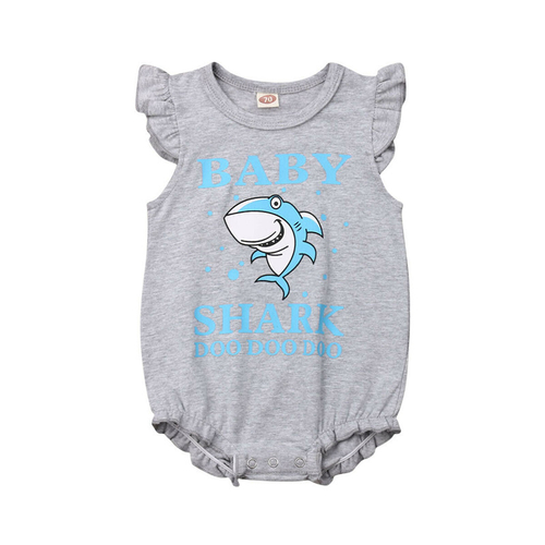 USA STOCK Newborn Baby Girls Boys Shark Romper