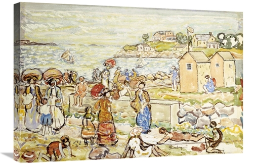 Global Gallery GCS-268414-30-142 30 in. Bathers & Strollers at Marbleh