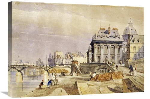 Global Gallery GCS-267768-30-142 30 in. Linstitut & the Pont Des Arts&