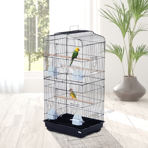 PawHut 36" Bird Cage Macaw Play House Cockatoo Parrot Finch 2 Doors