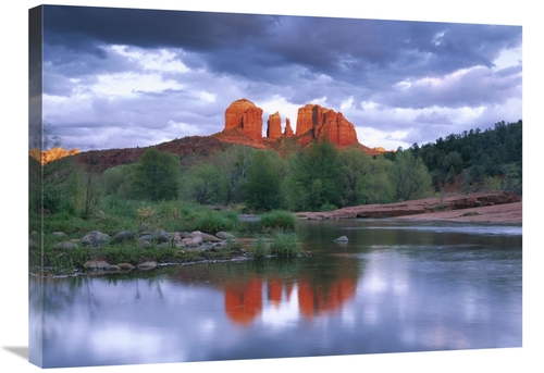Global Gallery GCS-397218-2432-142 24 x 32 in. Cathedral Rock Reflecte
