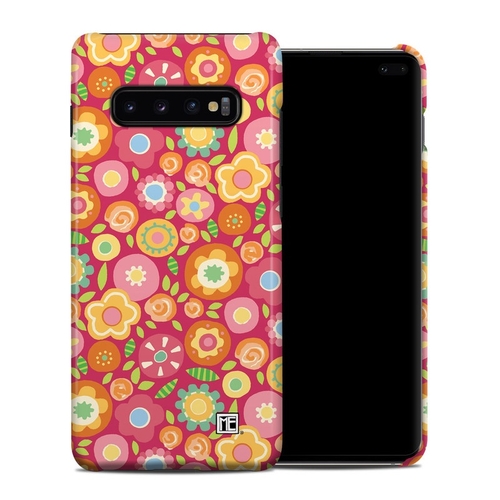 DecalGirl SGS10PCC-SQUISHEDFLWRS Samsung Galaxy S10 Plus Clip Case - F