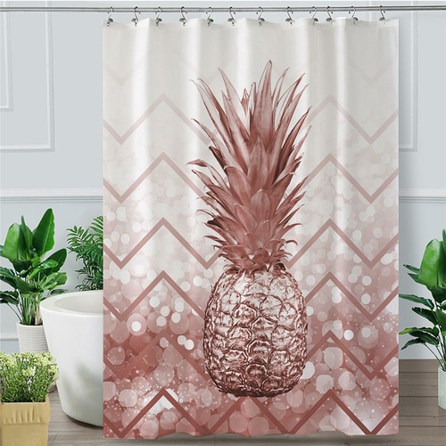 Bronze Pineapple Shower Curtain