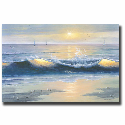 Artistic Home Gallery 2436P734IG Blue Waves by Diane Romanello Premium