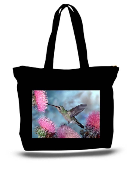Hummingbird Large Tote Grocery & Stuff Bag