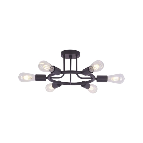 6 Light Modern Sputnik Lights Semi Flush Mount Ceiling Light