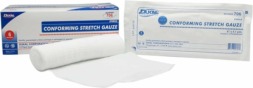 Conforming Stretch Gauze 6 inch x 4.1 Yards. Pack of 6 Conforming