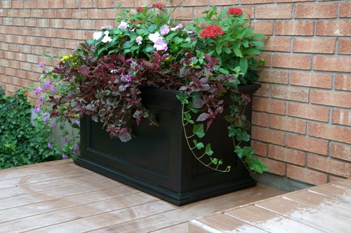 MAYNE 5826B Fairfield 20x36 Patio Planter- Black