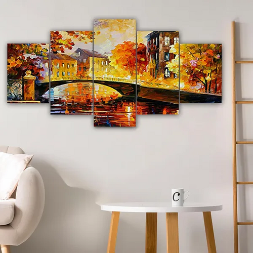 Set Of Five Framed Painting For Wall Decoration, 3D Paintings For Home