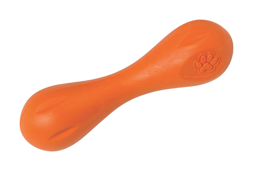 West Paw 8000369 Zogoflex Orange Hurley Bone Synthetic Rubber Chew Dog