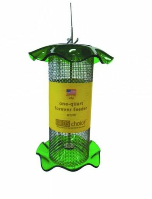 Backyard Nature FF112A 1 Quart Forever Nyjer Thistle Feeder - Green