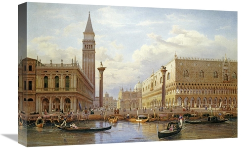 Global Gallery GCS-267878-22-142 22 in. A View of the Piazzetta with t