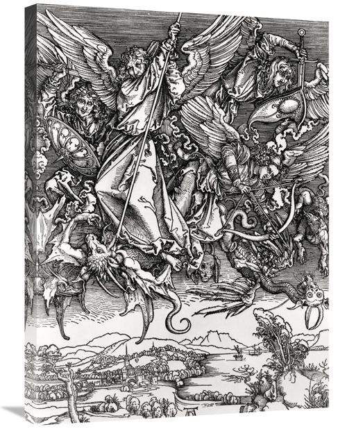 Global Gallery GCS-277448-30-142 30 in. St. Michael Fighting the Drago