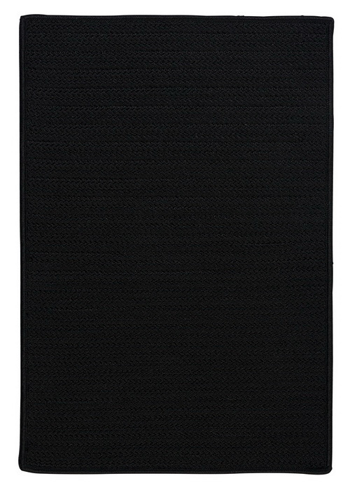 Colonial Mills Rug H031R048X048S Simply Home Solid - Black 4 ft. squar