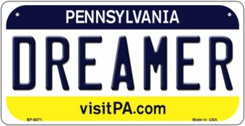 Smart Blonde BP-6071 3 x 6 in. Dreamer Pennsylvania Novelty Metal Bicy