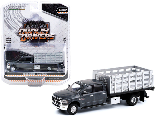 2018 Ram 3500 Dually Stake Truck Granite Crystal Gray Metallic