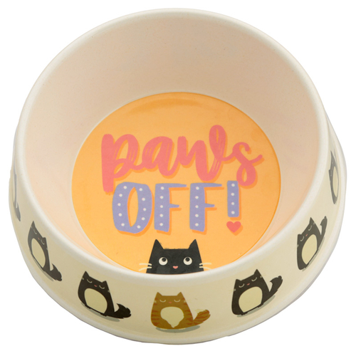 Bamboo Composite Pet Food Bowl - Paws Off Feline Fine Cat