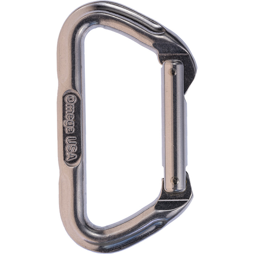 Omega Pacific 433794 D Screw-Lok Carabiner, Red