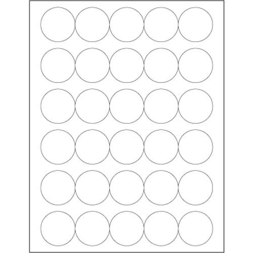 Tape Logic LL143 1.5 in. White Circle Laser Labels - Pack of 3000