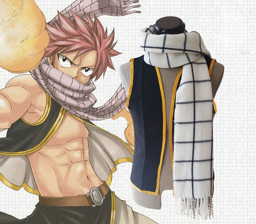 Anime Fairy Tail Cosplay Scarf Natsu Dragneel