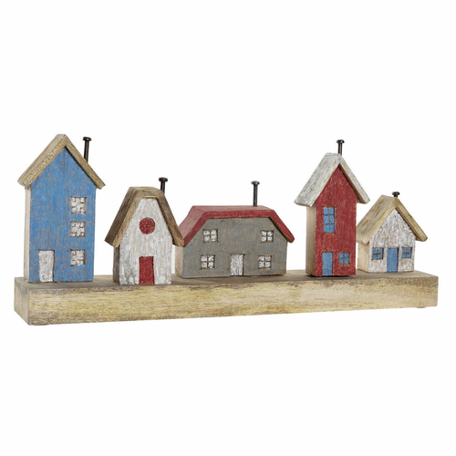 Decorative Figure DKD Home Decor Multicolour Iron Houses (60 x 10 x 24