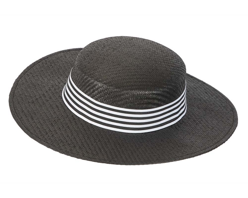 Black and White boater hat