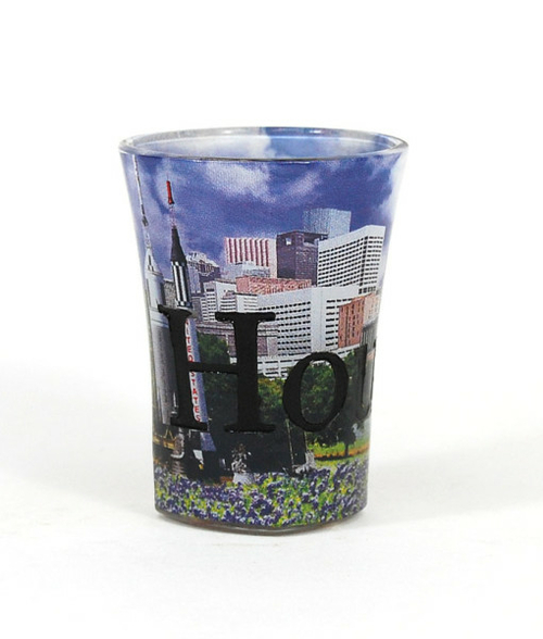 Americaware SGHOU01 Houston Full Color  Etched  Shot Glass