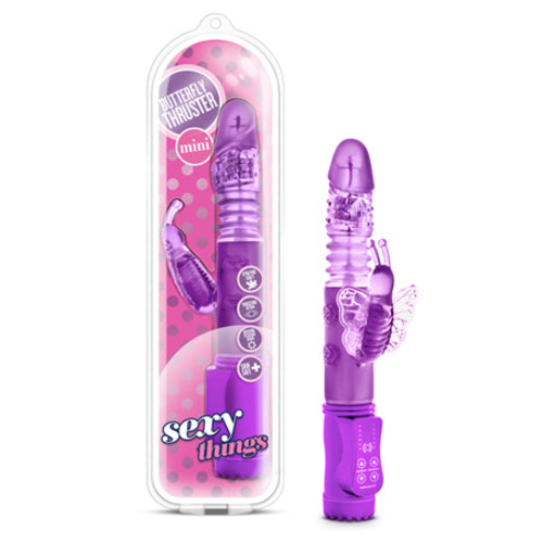 Sexy Things Butterfly Thruster Mini Dual Stimulation Vibrator Purple