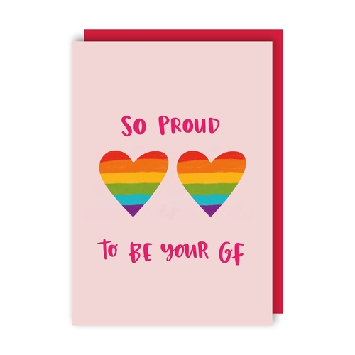 Proud Girlfriend Gay LGBTQ+ Card (Pack of 6)