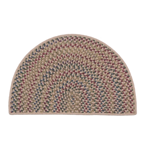 Colonial Mills Rug IC90ASLICESET Rustic Braided Kitchen Slice  Linen -