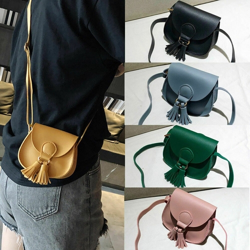Women Girls Fashion Small Shoulder Bag Leather