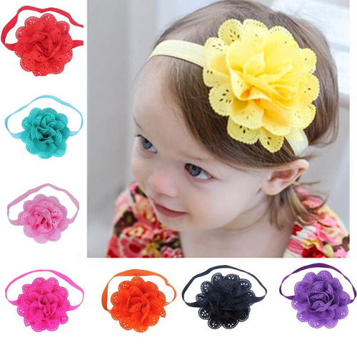 New 8Pcs Baby Girls Flower Headbands