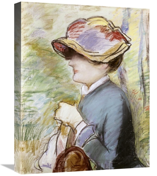 Global Gallery GCS-278369-22-142 22 in. Young Woman in a Broad Hat Art