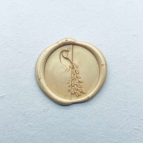 Peacock Wax Seal Stamp Kit - Wedding Invitation Sealing Wax Stamp Kits