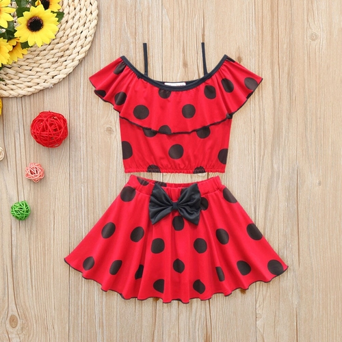 Fashion Toddler Baby Girl Swimwear Dot Bow