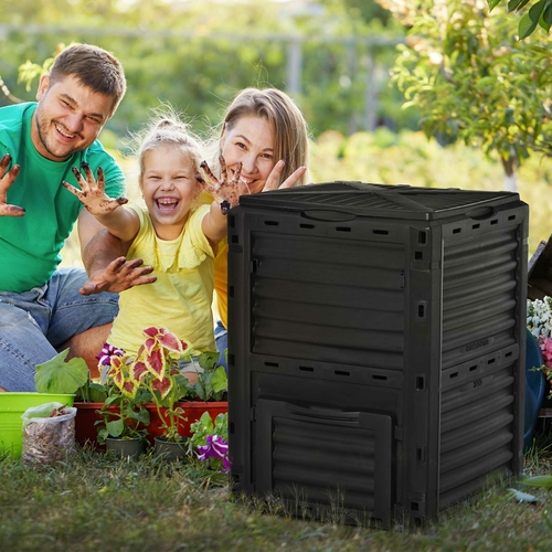 Outsunny Garden Compost Bin Large Outdoor Compost Container 80 Gallon