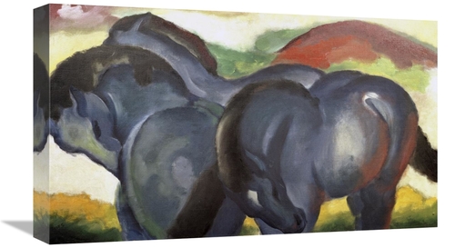 Global Gallery GCS-278395-22-142 22 in. Little Blue Horses Art Print -