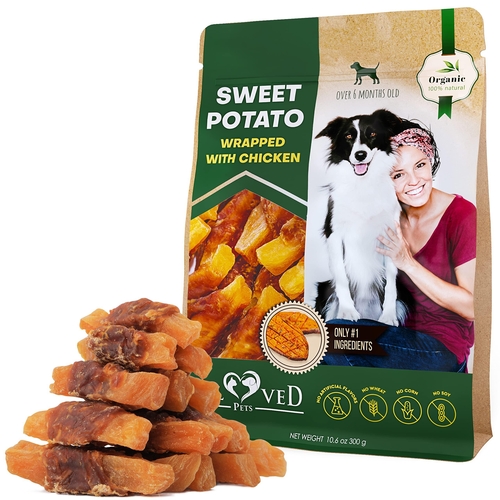 Dog Sweet Potato Wrapped with Chicken & Pet Natural Chew Treats  