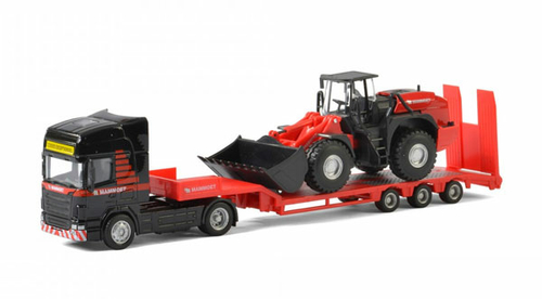 b2bReplicas TEM900012 Mammoet Toy Truck with Lowboy Trailer & Wheel Lo